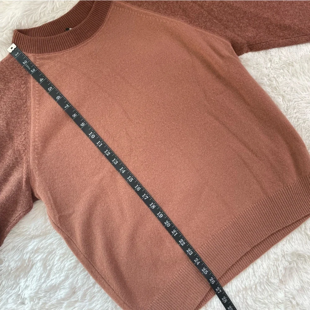 Club Monaco | Garment Dyed Colorblock Wool Sweater, Mauve/Rust/Fall